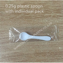 100PCS/LOT free shipping, 0.25g plastic spoon with independent packaging bag, 0.25g plastic spoon with individual OPP bag 2024 - buy cheap
