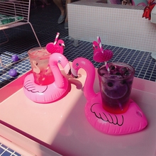 1 Piece Summer Inflatable Flamingo Cup duck Holders Swimming Float Circle Swimming Pool Party For Adult Pool Float Drink Holder 2024 - buy cheap