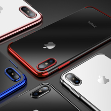 Красочные мягкие гальванические ТПУ Силиконовые чехлы для телефонов iPhone 6s 7 8 Plus XR X 10 11 Pro XS Max 7Plus 8 Plus 11pro аксессуары 2024 - купить недорого