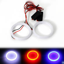 2x 95mm Round LED Angle Eye Light Bright White Blue Red Halo Ring Light 3020 LED Chip DRL Universal on Car Motorcycle Front Lamp 2024 - buy cheap