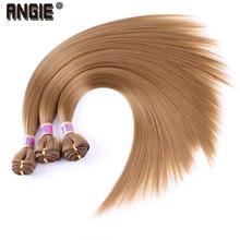 Angie-extensão de cabelo sintético liso, 3/4 feixes de fibra resistente ao calor, extensão capilar feminina, 70 gramas, 1/3/4 feixes 2024 - compre barato
