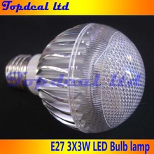 E27 3*3W 9W led spot light, warm white, cool white, Pure white, Blue, Green, and RGB led lamp bulb light 2024 - buy cheap