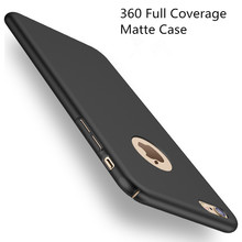 Capa rígida fosca para iphone, capa 360 graus de plástico para telefone iphone 6s 6 plus 7 2024 - compre barato