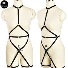 Women Sexy Goth Crop Top Cage Harness Bra Fetish Punk Body Harness Rave Pole Dance Bondage Stockings Garter Belt 2024 - buy cheap