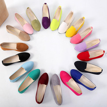 Sapatos baixos coloridos para mulheres, plus size, 35-43, feminino, sapatos baixos, preto, slip-on, sapatos, tamanho grande, sapatilhas, feminino 2024 - compre barato