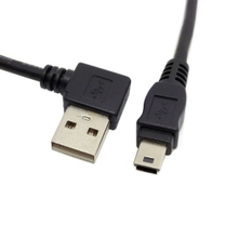 200 шт./lots1m прямоугольный 90 градусов USB 2,0 штекер Mini USB 5pin Мужской кабель для зарядки данных для жесткого диска MP4 и планшета 2024 - купить недорого