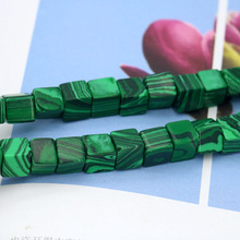 Green malachite square block shape 8x8mm loose beads 15inches DIY wholesale  stone suitable women jewelry making 2024 - buy cheap