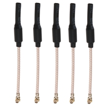 5 pces 6.5cm 65mm 5.8g 2dbi u. fl ipex ipx omni-direcional bronze fpv antena rg178 rc zangão para 5.8g transmissor de vídeo 2024 - compre barato