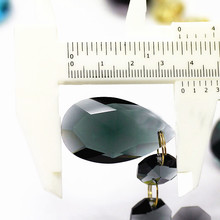 Pingentes de lustre de cristal, alta qualidade 12pçs (105mm), peças da lâmpada de vidro, (38mm cristal de lágrima de anjo com 3 peças de contas octogonais de 14mm) 2024 - compre barato