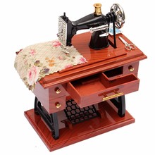 Vintage Lockwork Sewing Machine Music Box Kid Toy Treadle Sartorius Toys Retro Birthday Gift Home Decor 2024 - buy cheap