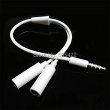 3.5mm Headphone Male to 2 Female Y Splitter Audio Adapter Cable For iPhone iPod 2024 - buy cheap