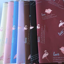 20 листов, фламинго, крафт-материал, бумага для упаковки цветов, новинка, фламинго, простая Цветочная бумага, букет, подарочная оберточная бумага 2024 - купить недорого