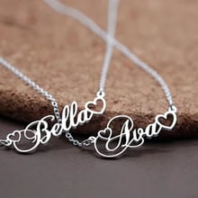 Colgante de acero inoxidable dorado para mujer, joyería con nombre delicado, letras personalizadas, placa con nombre, collar, el mejor regalo de boda para amantes 2024 - compra barato