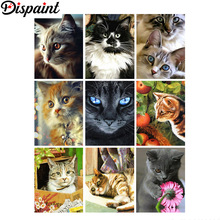 Dispaint Full cuadrado/redondo taladro 5D DIY diamante pintura "paisaje Animal Gato" 3D bordado punto de cruz 5D hogar Decoración regalo 2024 - compra barato