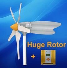 400W Small Horizontal Axis Wind Generator Turbine And 12v/24v 300w/400w/600w MPPT hybrid Controller 2024 - buy cheap
