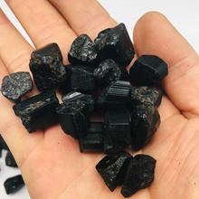 Pedras preciosas para cura, 50g, cristal mineral preto, turmalina, schorl, reiki, energia de cura, coleção 2024 - compre barato