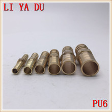 Junta de pagoda de cobre PU6, tubería de agua, PU-6 de gas, tipo de 2 vías, 6MM, 10 unids/lote 2024 - compra barato