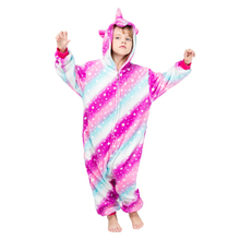 Winter Children Animal Pajamas Kids Stitch unicornio Sleepwear Unicorn Kugurumi Girls Panda Flannel Onesies Nightie 2024 - buy cheap