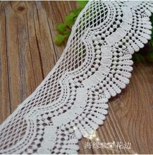 2 Yards 7cm Width Elegant Hot Sale Embroidery Lace  Trim High Quality Cotton DIYLace Fabric Couture Designs 2024 - buy cheap