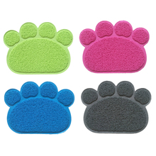 New PVC Pet Dog Cat Feeding Mat Pad Cute Paw Pet Dish Bowl Feed Place Puppy Bed Blanket Table Mats Easy Wipe Cleaning 4 Colors 2024 - buy cheap