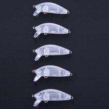 100pcs 3g unpainted lure bodies fly fishing trolling lure minnow bass fishing accessories tackle Artificial swim Bait wobblers 2024 - buy cheap