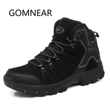 GOMNEAR, zapatos de senderismo para exteriores para hombre y mujer, cómodos zapatos negros de senderismo y acampada, Botas de senderismo antideslizantes, zapatillas deportivas de marca 2024 - compra barato