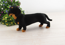 new simulation dog toy lifelike Black dachshund home decoration about 21x5x12cm 2024 - buy cheap