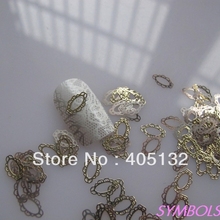 Aproximadamente 1000 unids/bolsa Metal oro Diseño ovalado Metal no adhesivo láminas uñas decoración del arte MS-176-2 2024 - compra barato