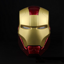 New Superhero Iron Man Cosplay Mask Tony Stark PVC Masks Full Face LED Helmet Halloween Party Carnival Props 2024 - buy cheap