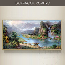 Gifted Artist Hand-painted High Quality China Landscape Mountain Oil Painting Impressionist China Feng Shui Landscape Painting 2024 - buy cheap