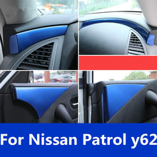 Triangle Decorative frame dedicated Patch Middle Control Strip Interior modification Car Door triangle For Nissan Patrol y62 2024 - buy cheap