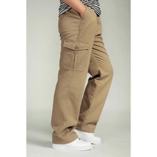 Pantalones largos de algodón para hombre, pantalón informal, grueso, de talla grande, para Otoño e Invierno 2024 - compra barato