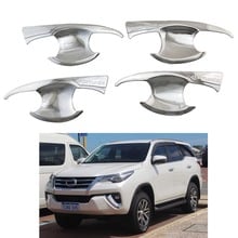 Для Toyota Fortuner 2015 2016 2017 2018 AN50/AN60 крышка чаши для двери автомобиля ABS хромированные аксессуары наклейки для стайлинга автомобиля 2024 - купить недорого