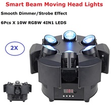 Luces Beam 4 en 1 con cabezal móvil para escenario, luces de 6 cabezales de alta calidad, 6x10W, RGBW, para discoteca, discoteca y fiesta 2024 - compra barato