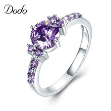 DODO Purple Crystal Anel AAA Zircon Crown Silver Wedding Rings For Women Engagement Jewelry Drop Shipping DR199 2024 - buy cheap