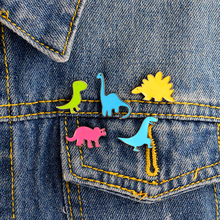 5 color dinosaur Pins Hard enamel lapel pins Badges Brooches Backpack Jacket Accessories Jewelry Animal pin Dinosaur pin 2024 - buy cheap