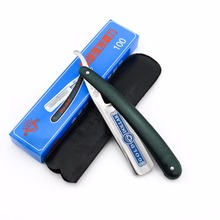 Straight Razor Folding shaving razor Gold dollar Model 100 Stainless Steel blade sharp Green handle with gift box 10PCS/LOT NEW 2024 - buy cheap