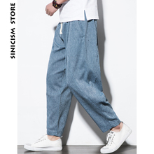 MrGoldenBowl Store Plus Size Cotton Linen Harem Pants Mens Jogger Pants 2022 Male Fashion Casual Autumn Track Pants Trousers 2024 - buy cheap