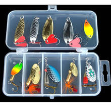 Fishing Lure Kit Compound Bait 10 Pieces/Set Artificial Spoon Lures Colorful Rotation Spinner Baits 2024 - buy cheap