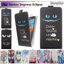 Fashion 11 Colors Cartoon Pattern Up and Down Flip PU Leather Case For Vertex Impress Eclipse 2024 - buy cheap