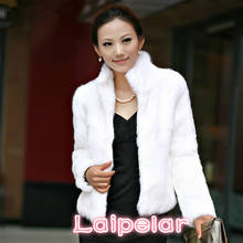 Winter Womens Luxury Rabbit Fur Coat Thick Warm Faux Fur Jacket Long Sleeve Ladies Fluffy Coat White Black Female Outerwear 2024 - buy cheap