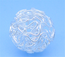 DoreenBeads 20 Silver color Hollow Twist Ball Wire Beads 18mm (B07881), yiwu 2024 - buy cheap