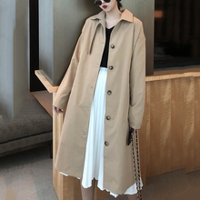 Gabardina estilo coreano para mujer, abrigo largo elegante, informal, nueva llegada de primavera, 2019 2024 - compra barato