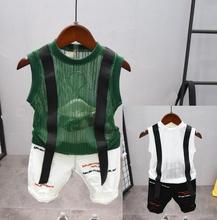 Summer Baby Clothing Sets Boy Sleeveless T-Shirt + Shorts Kids 2pcs Outfits Set Toddler Sport Suits Baby Clothes set 2-7Year 2024 - buy cheap