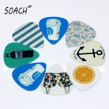 SOACH 50pcs Newest Blue background Guitar Picks Thickness 0.46mm Guitarra/Acoustic guitar paddle/ukulele  guitar Accessories 2024 - buy cheap