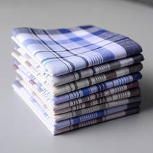 5Pcs/lot Square Plaid Stripe Handkerchiefs Men Classic Vintage Pocket Pocket Cotton Towel For Wedding Party 38*38cm Random 2024 - купить недорого