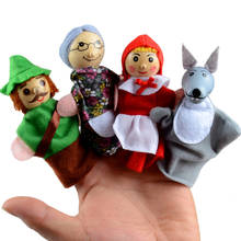 Finger Puppet Theater Finger Plush Stuffed Toy Children Education Little Red Riding Hood Story Plush Doll Finger Puppet Kid Doll 2024 - buy cheap
