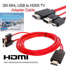 Новые горячие MHL Micro USB к HDMI 1080P HD ТВ кабель адаптер для Android samsung телефонов 11PIN 2024 - купить недорого