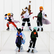 Figuras de acción de Naruto, Uzumaki, Hatake, Kakashi, Sasuke, Uchiha, juguete de PVC de 15cm, 5 unids/lote 2024 - compra barato