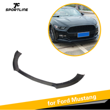 Carbon Fiber / FRP Front Bumper Lip Spoiler Chin Apron Splitters for Ford Mustang Coupe Convertible 2-Door 2015 2016 2017 2024 - buy cheap